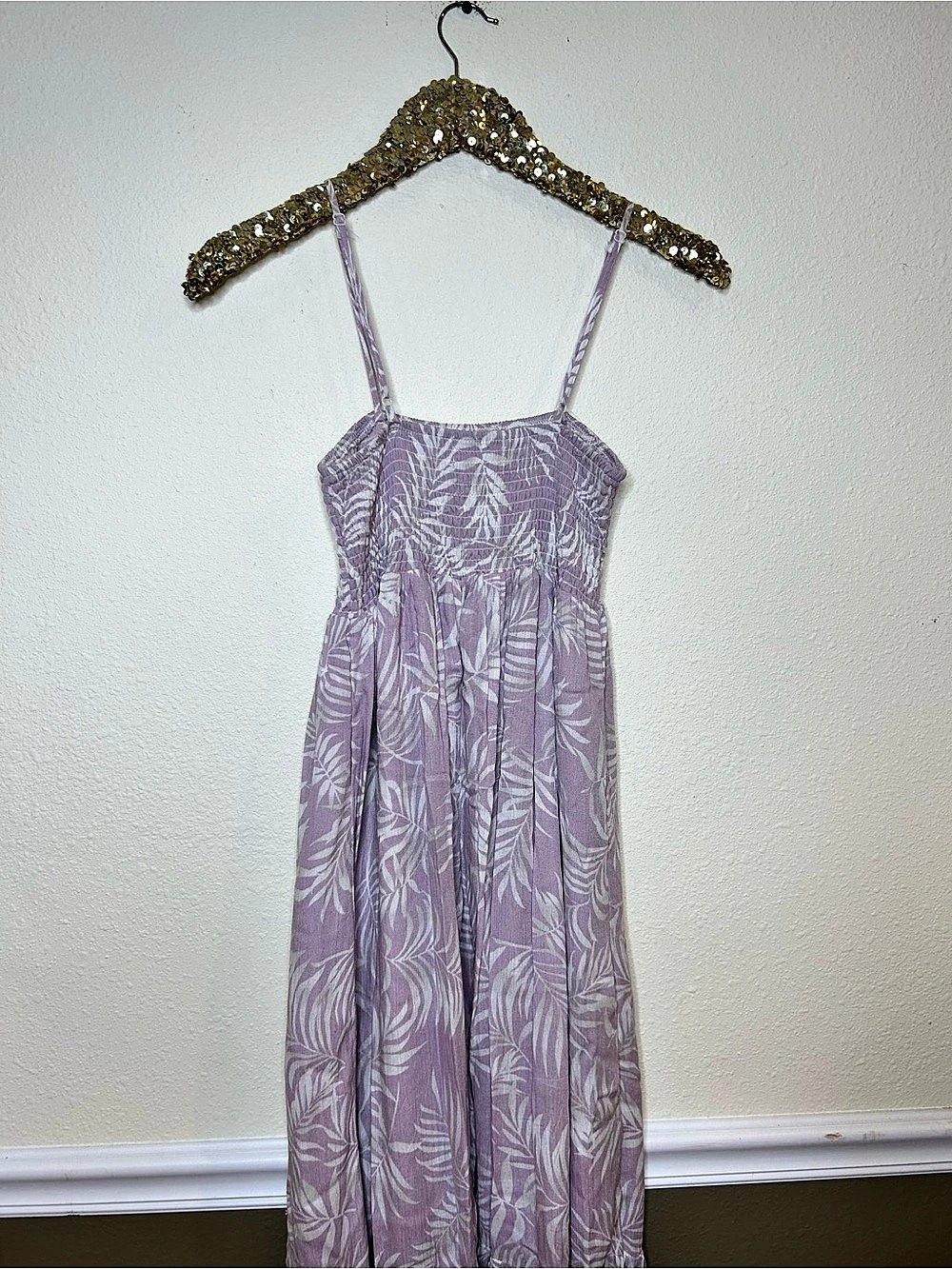 Eden & Olivia Floral Maxi Dress in Purple & Cream Size Small Like New - Picture 2 of 7